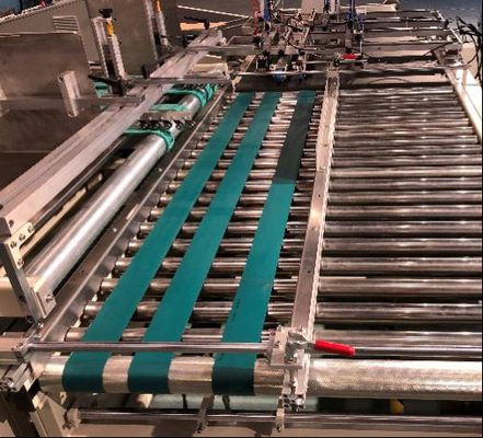 नालीदार बॉक्स स्वचालित फ़ोल्डर ग्लूअर मशीन 100 मीटर / न्यूनतम गति 18KW